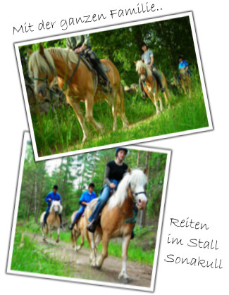 Pferde reiten im Urlaub in Schweden im Stall Sonakull ca. 100km entfernt von unseren Ferienhäusern in Schweden am See.